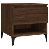 NNEVL Side Table Brown Oak 50x46x50 cm Engineered Wood