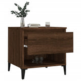 NNEVL Side Table Brown Oak 50x46x50 cm Engineered Wood