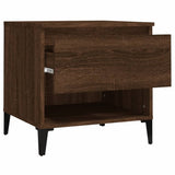 NNEVL Side Table Brown Oak 50x46x50 cm Engineered Wood