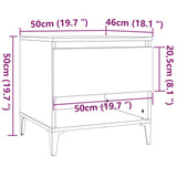 NNEVL Side Table Brown Oak 50x46x50 cm Engineered Wood