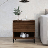 NNEVL Side Table Brown Oak 50x46x50 cm Engineered Wood