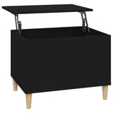 NNEVL Coffee Table Black 60x44.5x45 cm Engineered Wood