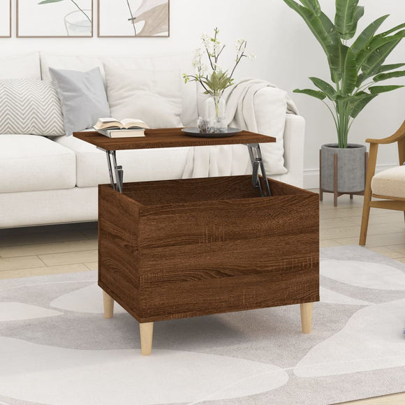 NNEVL Coffee Table Brown Oak 60x44.5x45 cm Engineered Wood