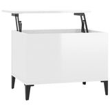 NNEVL Coffee Table High Gloss White 60x44.5x45 cm Engineered Wood