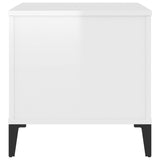 NNEVL Coffee Table High Gloss White 60x44.5x45 cm Engineered Wood