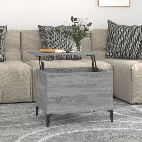 NNEVL Coffee Table Grey Sonoma 60x44.5x45 cm Engineered Wood