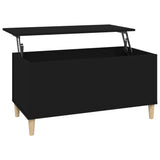 NNEVL Coffee Table Black 90x44.5x45 cm Engineered Wood