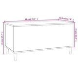 NNEVL Coffee Table Black 90x44.5x45 cm Engineered Wood