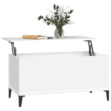 NNEVL Coffee Table White 90x44.5x45 cm Engineered Wood