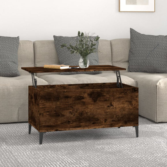 NNEVL Coffee Table Smoked Oak 90x44.5x45 cm Engineered Wood
