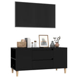 NNEVL TV Cabinet Black 102x44.5x50 cm Engineered Wood