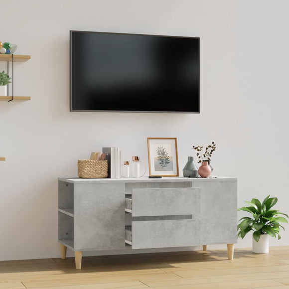 NNEVL TV Cabinet Concrete Grey 102x44.5x50 cm Engineered Wood
