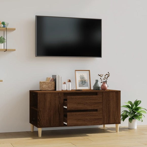 NNEVL TV Cabinet Brown Oak 102x44.5x50 cm Engineered Wood
