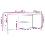 NNEVL TV Cabinet White 102x44.5x50 cm Engineered Wood