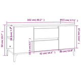 NNEVL TV Cabinet High Gloss White 102x44.5x50 cm Engineered Wood