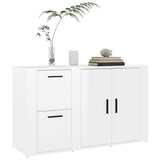 NNEVL Sideboard High Gloss White 100x33x59.5 cm Engineered Wood