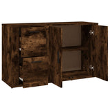 NNEVL Sideboard Smoked Oak 100x33x59.5 cm Engineered Wood