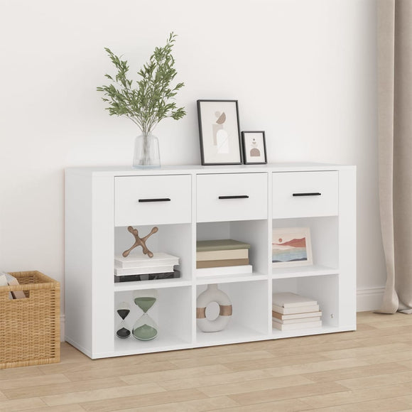 NNEVL Sideboard White 100x30x59.5 cm Engineered Wood