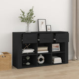 NNEVL Sideboard Black 100x30x59.5 cm Engineered Wood