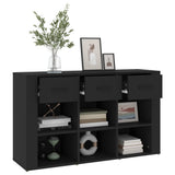 NNEVL Sideboard Black 100x30x59.5 cm Engineered Wood