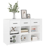 NNEVL Sideboard High Gloss White 100x30x59.5 cm Engineered Wood