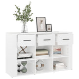 NNEVL Sideboard High Gloss White 100x30x59.5 cm Engineered Wood