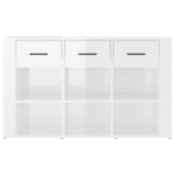 NNEVL Sideboard High Gloss White 100x30x59.5 cm Engineered Wood