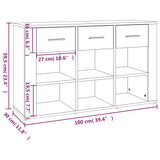 NNEVL Sideboard High Gloss White 100x30x59.5 cm Engineered Wood