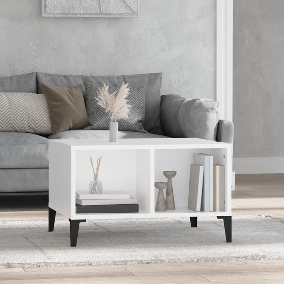 NNEVL Coffee Table White 60x50x36.5 cm Engineered Wood