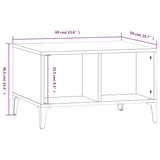 NNEVL Coffee Table Brown Oak 60x50x36.5 cm Engineered Wood
