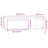 NNEVL Coffee Table Concrete Grey 90x50x36.5 cm Engineered Wood