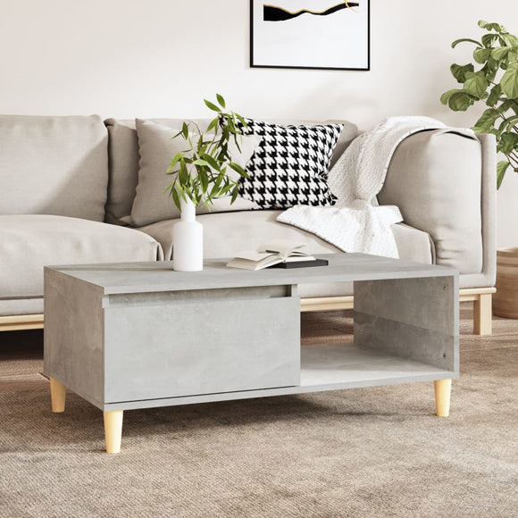 NNEVL Coffee Table Concrete Grey 90x50x36.5 cm Engineered Wood