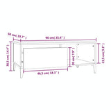 NNEVL Coffee Table Brown Oak 90x50x36.5 cm Engineered Wood