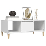 NNEVL Coffee Table White 90x50x36.5 cm Engineered Wood