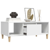 NNEVL Coffee Table White 90x50x36.5 cm Engineered Wood