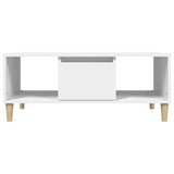 NNEVL Coffee Table White 90x50x36.5 cm Engineered Wood