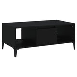 NNEVL Coffee Table Black 90x50x36.5 cm Engineered Wood
