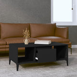 NNEVL Coffee Table Black 90x50x36.5 cm Engineered Wood