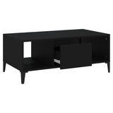 NNEVL Coffee Table Black 90x50x36.5 cm Engineered Wood