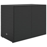 NNEVL Garden Storage Cabinet Black 100x55.5x80 cm Poly Rattan