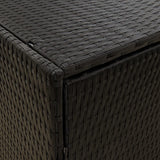 NNEVL Garden Storage Cabinet Black 100x55.5x80 cm Poly Rattan