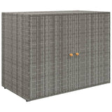 NNEVL Garden Storage Cabinet Grey 100x55.5x80 cm Poly Rattan