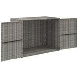 NNEVL Garden Storage Cabinet Grey 100x55.5x80 cm Poly Rattan