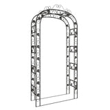 NNEVL Garden Arch Black 116x45x240 cm Steel