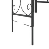 NNEVL Garden Arch with Gate Black 108x45x235 cm Steel