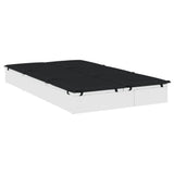NNEVL 2-Person Sunbed with Cushions White Poly Rattan