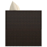 NNEVL Outdoor Lounge Bed with Cushions Brown Poly Rattan