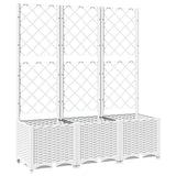 NNEVL Garden Planter with Trellis White 120x40x136 cm PP