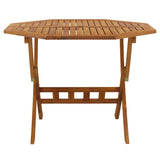 NNEVL Folding Garden Table 90x75 cm Solid Wood Acacia