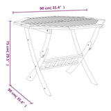 NNEVL Folding Garden Table 90x75 cm Solid Wood Acacia